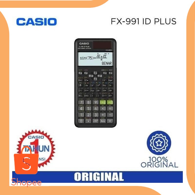 

Promo perkakas Kalkulator Asli Casio FX-991ID PLUS Calculator Siswa Ori FX99 Limited