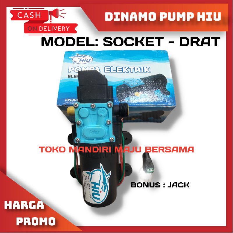 Pompa Dc Hiu 12v 6.5 Bar 5 Lpm / Dinamo Pompa Dc 12v Hiu 100 Psi 5A S/D Sprayer Pertanian