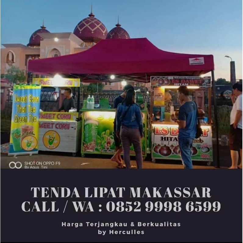 Tenda Lipat Hercules Ukuran 3x4 Dan 3x4,5