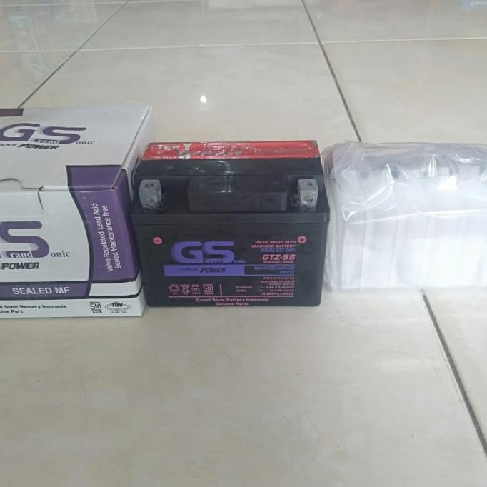 TERBARU Aki Motor Yamaha Jupiter Z,Z1,MX 135 ( GTZ5S) GS E Aki Kering MF