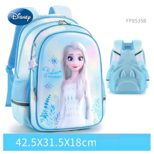 TAS SEKOLAH ANAK RANSEL ULTRALIGHT 3D ORIGINAL ELSA FROZEN II DISNEY WATERPROOF DISNEY