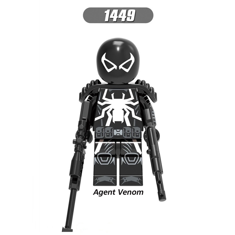 1pc Mainan Balok Bangunsusun Model Minifigures Marvel Venom Spiderman Bahan ABS Untuk Hadiah Anak