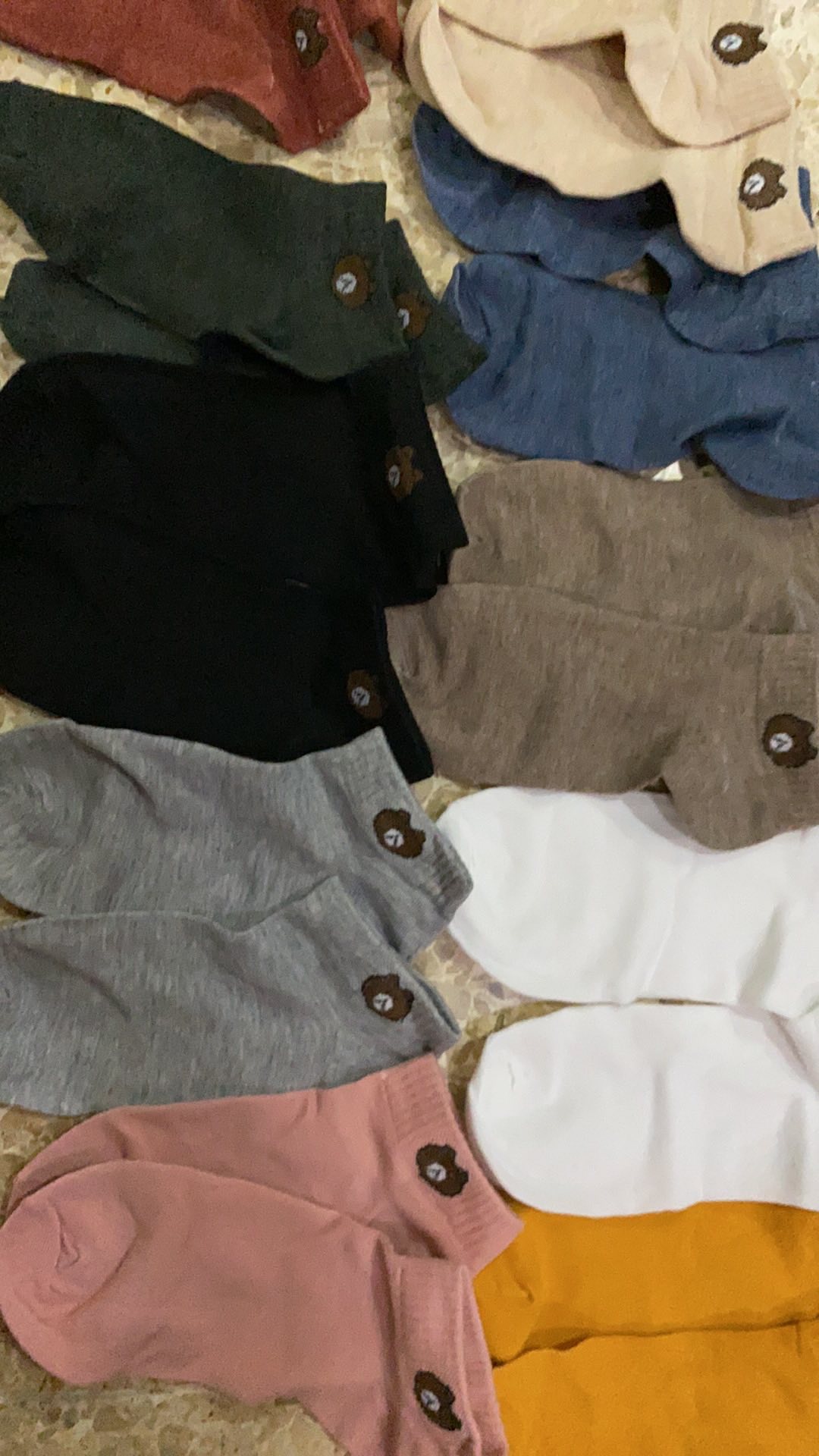 [termurah] 10pcs Kaos Kaki Ankle Brown Line+tas Logo Brown Line Kaos Kaki Import