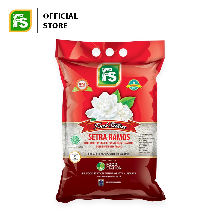 Food Station Beras Melati Setra Ramos 5 Kg Indonesia