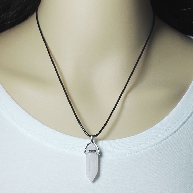 COD❤️Kalung Obsidian Liontin Bintang Berujung Enam Sweater Rantai Hantu Klavikula Rantai Pria dan Wanita Batu Alam Konstelasi Hip Hop Impor Fashion Korea