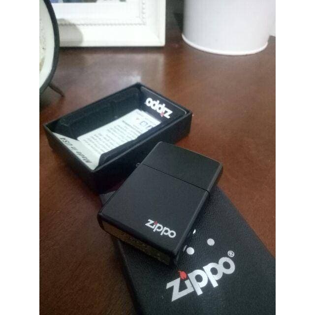 Korek Api Lighter Zippo Grade Ori Hitam Bonus Box