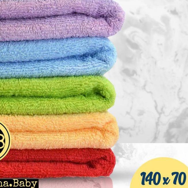 ◌ Handuk dewasa jumbo merah putih by terry palmer / handuk dewasa / handuk polos / handuk mandi /hnd