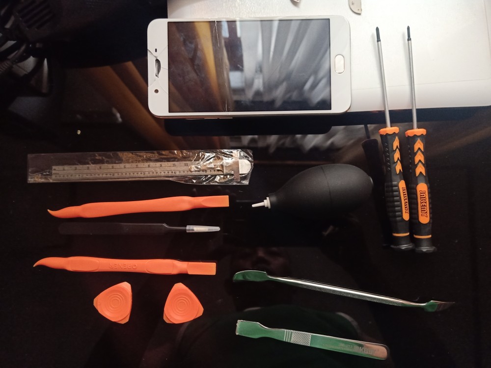 Jakemy Jm-op02 Opening Tool Curved Metal Spudger Prying Repair Tool Kit - Sku 2.001.0266