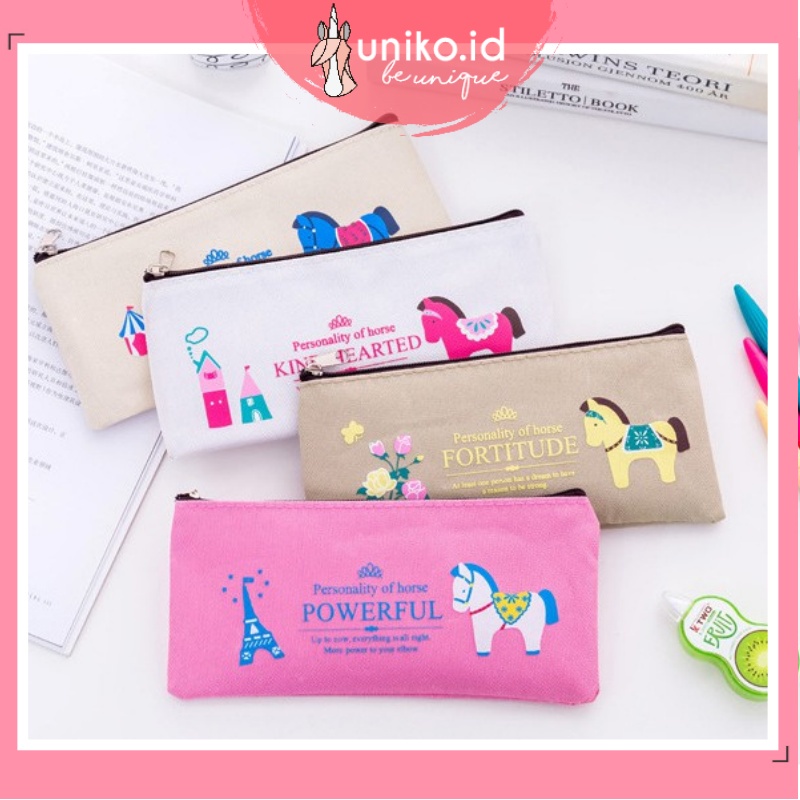 

UNIKO.ID - TEMPAT PENSIL CUTE ROYAL HORSE TERBARU PENSIL CASE ZIPPER IMPORT / tempat pensil murah