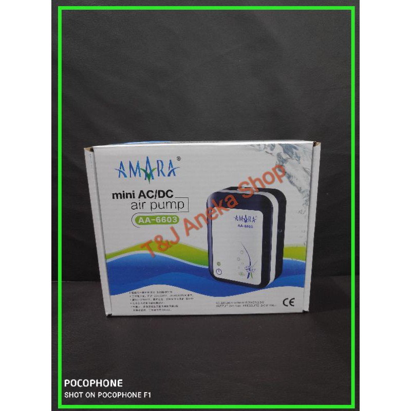 AMARA AA-6603 - Aerator - Pompa Udara Aquarium AC DC AMARA AA 6603