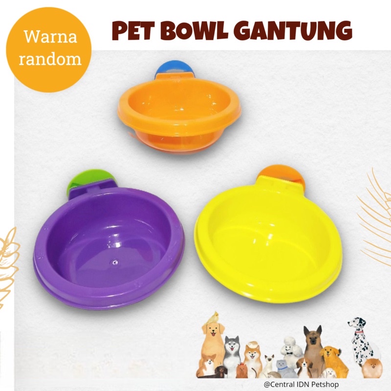 BOWL GANTUNG SINGLE - TEMPAT MAKAN GANTUNG HEWAN - PET BOWL SINGLE GANTUNG
