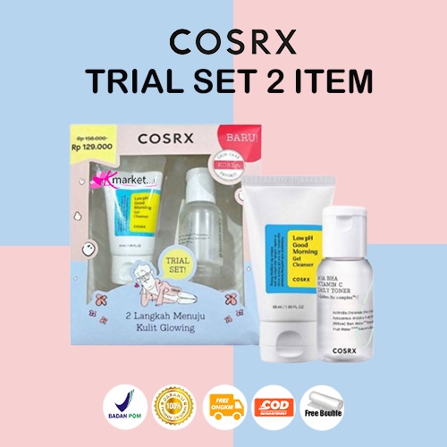 [BPOM] COSRX TRIAL SET 2 ITEM ( LOW PH 50ML + AHA BHA VITAMIN C DAILY TONER 50ML) RECOMMEND