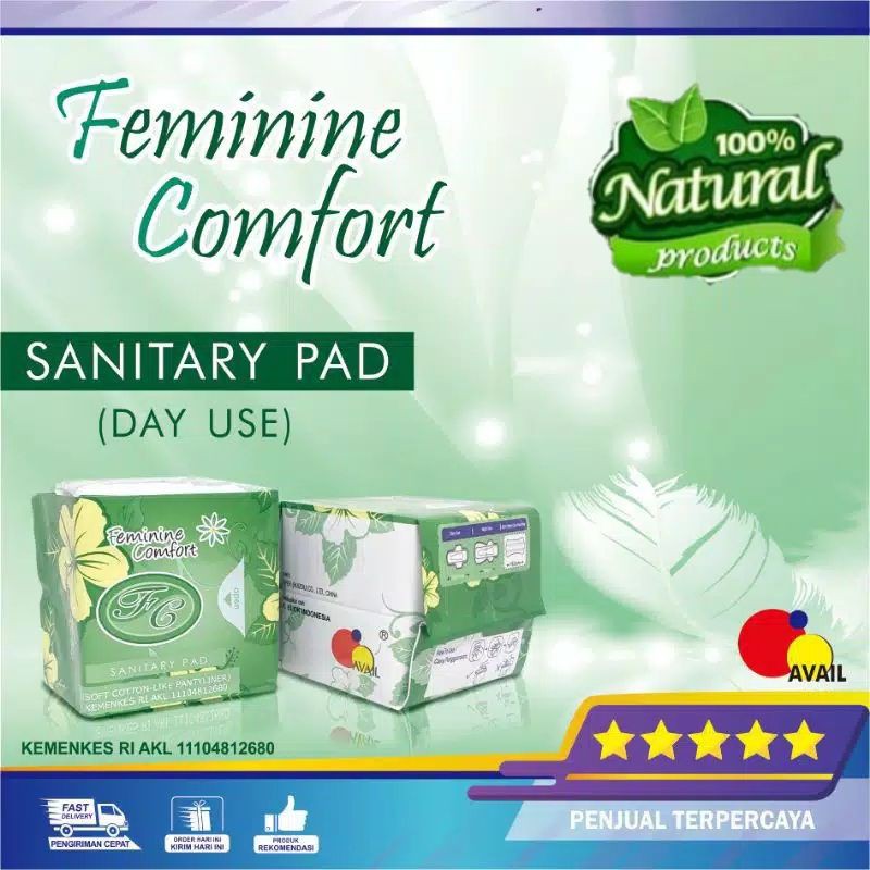 Pembalut Herbal Avail Pantyliner - Avail Hijau - Avail Feminine Comfori