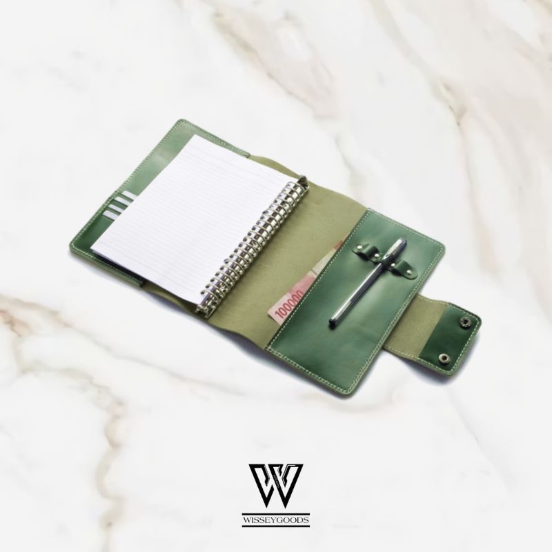 

Binder kulit asli A5 agenda ring loose leaf