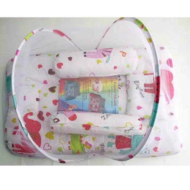 PROMO SET TEMPAT TIDUR BAYI-KASUR BAYI KELAMBU LIPAT BABY DREAM-KASUR KELAMBU ANTI NYAMUK BABY DREAM