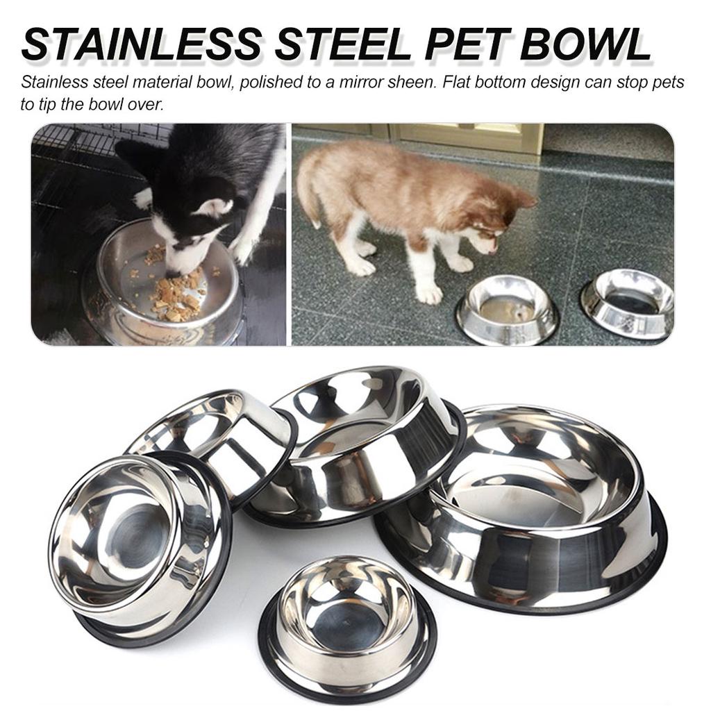 Pet Bowl Stainless Steel Dog and Cat / Tempat Makan Mangkuk Besi Kucing Anjing Ukuran Jumbo