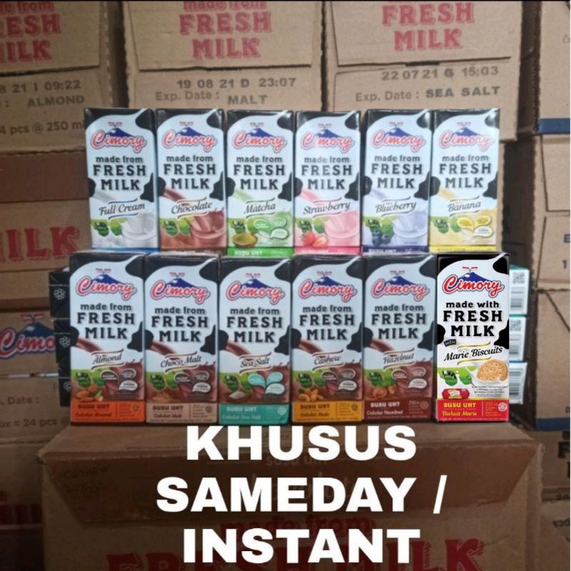 

1 DUS SUSU CIMORY UHT FRESH MILK 250ML 1 KARTON SAMEDAY INSTANT