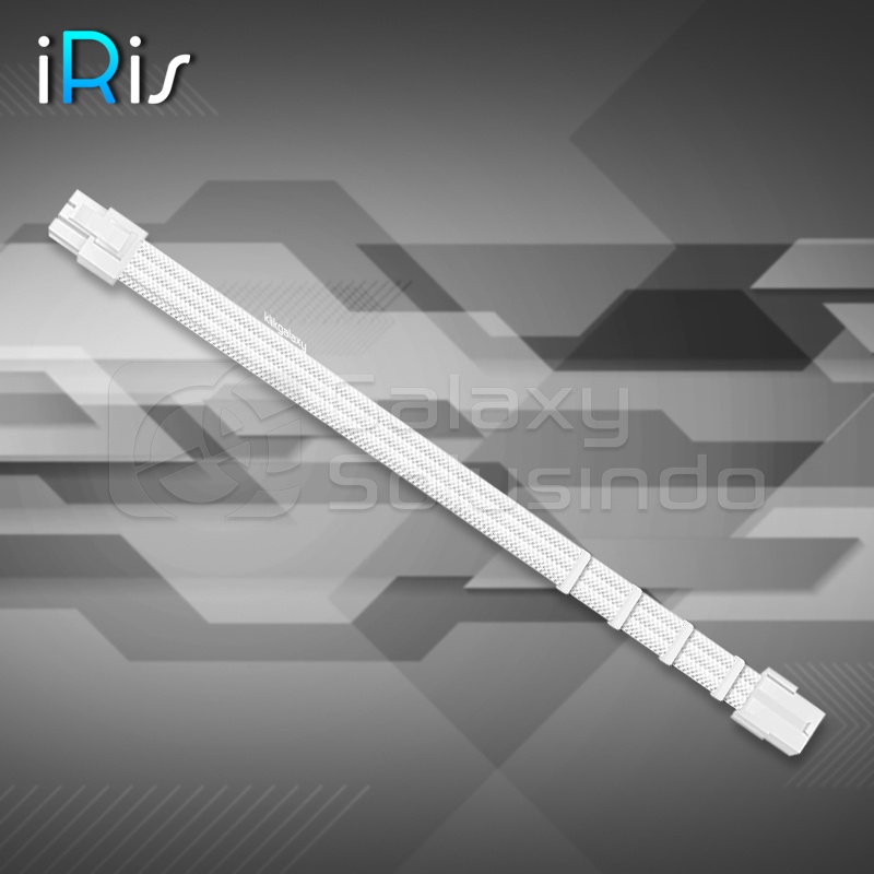 iRis ATX 6 Pin Extension Sleeved Cable - White