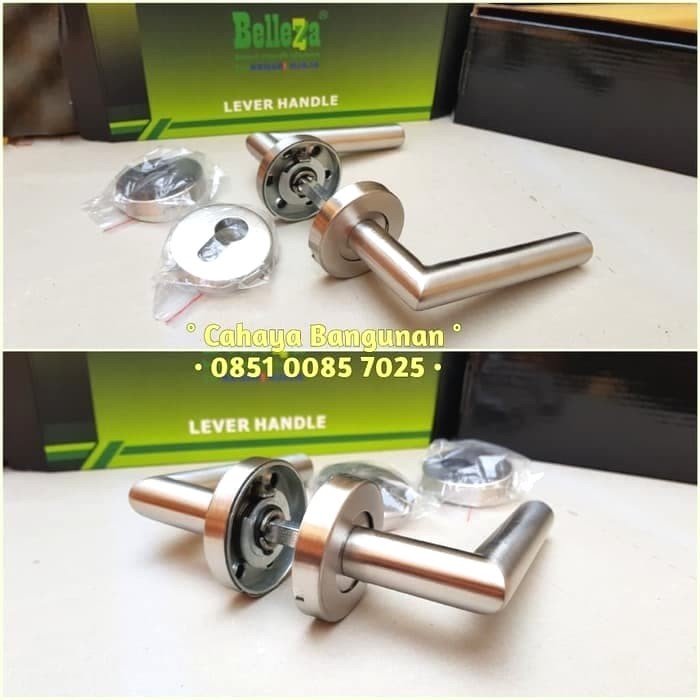 Handle Handel Gagang Kunci Pintu Pisah Belleza Hres 858 Bkn Solid Hre