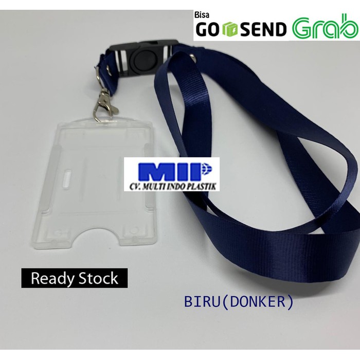 

Tali nametag biru dongker/tali gantungan nametag/casing id card