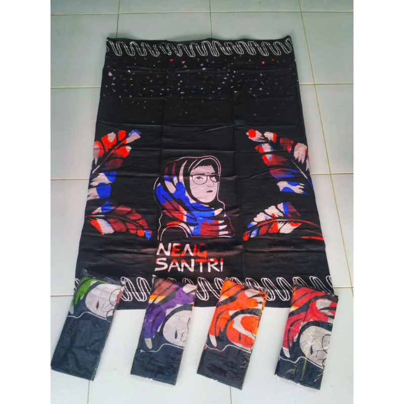 SARUNG NENG SANTRI SARUNG CEWEK SANTUNG PRINT GROSIR TERMURAH