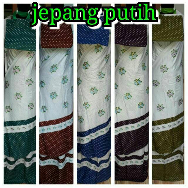 MUKENA BALI MOTIF JEPANG PUTIH TERBARU