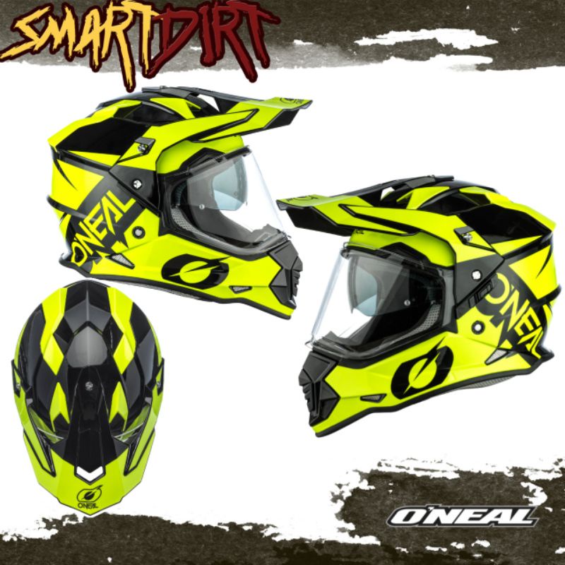 HELM CROSS ONEAL SIERRA R NEON YELLOW/BLACK ECE HELM TOURING ONEAL