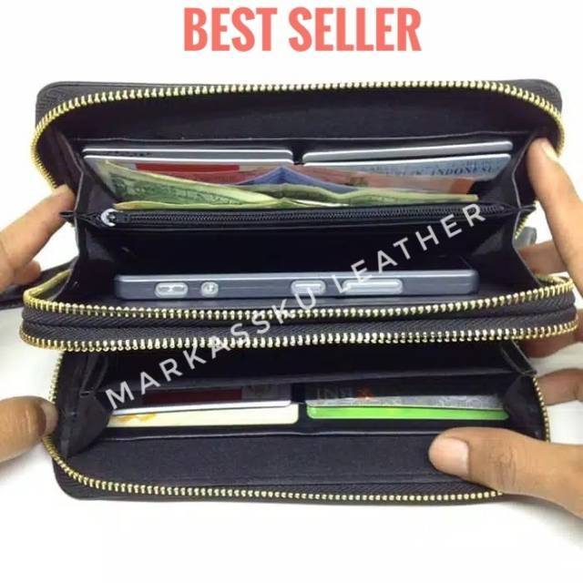 DOMPET WANITA MODEL 2 RESLETING / DOMPET KULIT WANITA DOMPET WANITA PANJANG / DOMPET KULIT GARUT