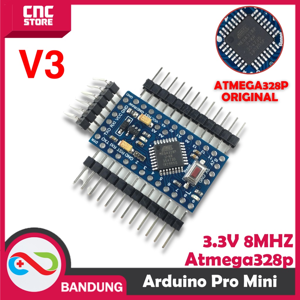 ARDUINO PRO MINI 3.3V 8MHZ  ATMEGA328 PROMINI V3 ATMEGA328P