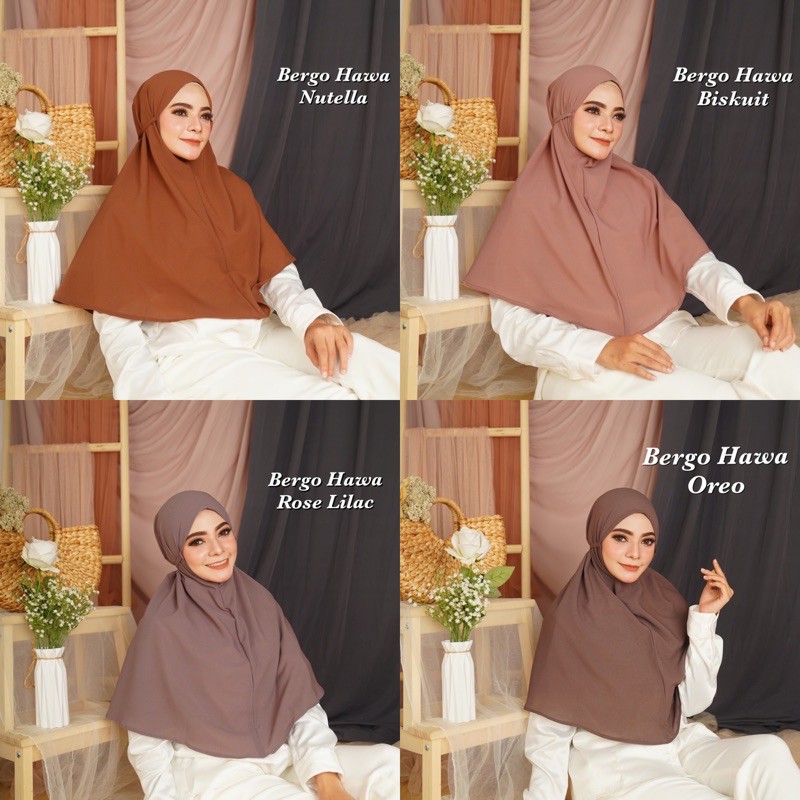 Hawa Instan/Bergo Maryam/Daily khimar/Bergo Syari/Bergo Rumahan