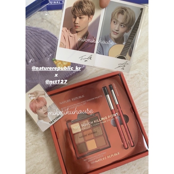 + NCT GIFT NATURE REPUBLIC PRO TOUCH KILLING POINT SHADOW PALETTE CORAL HAZE SPECIAL SET EYESHADOW P