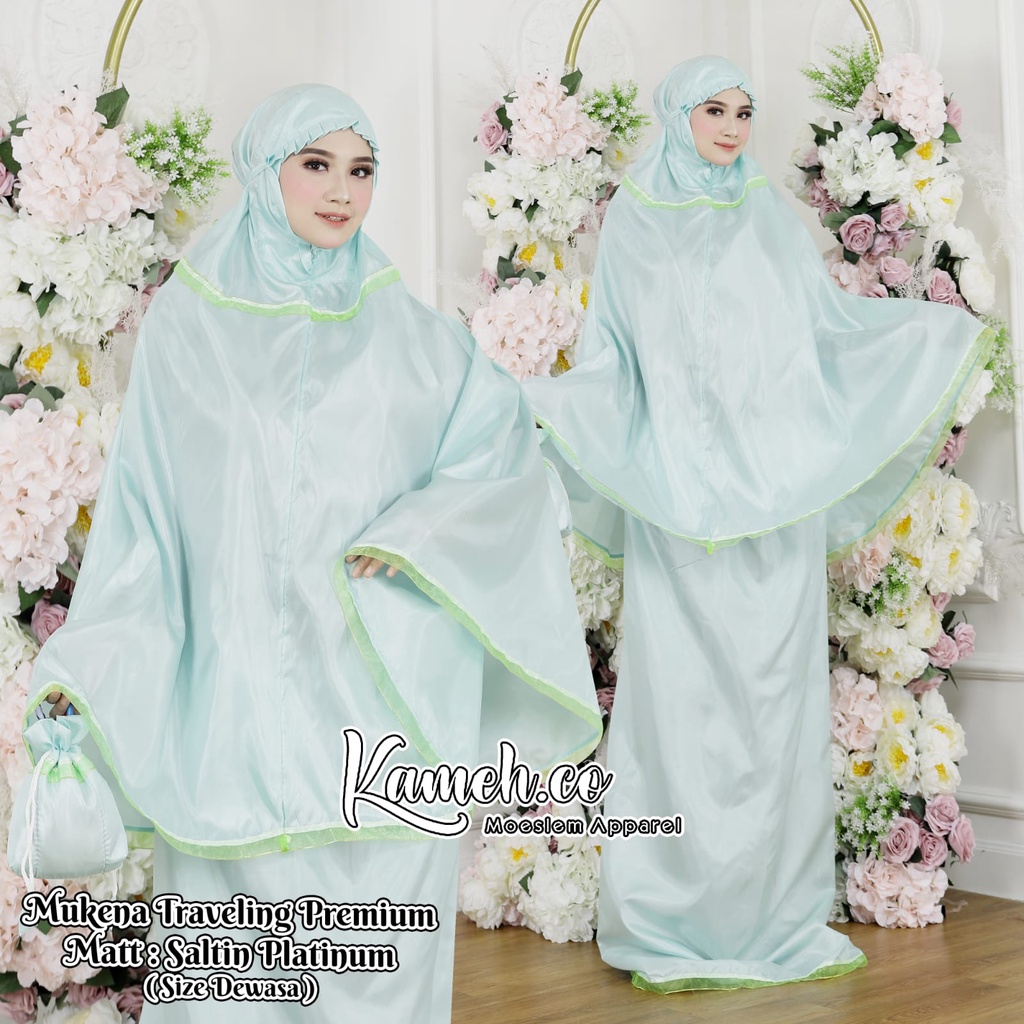 Mukena abutai satin tas kepang model