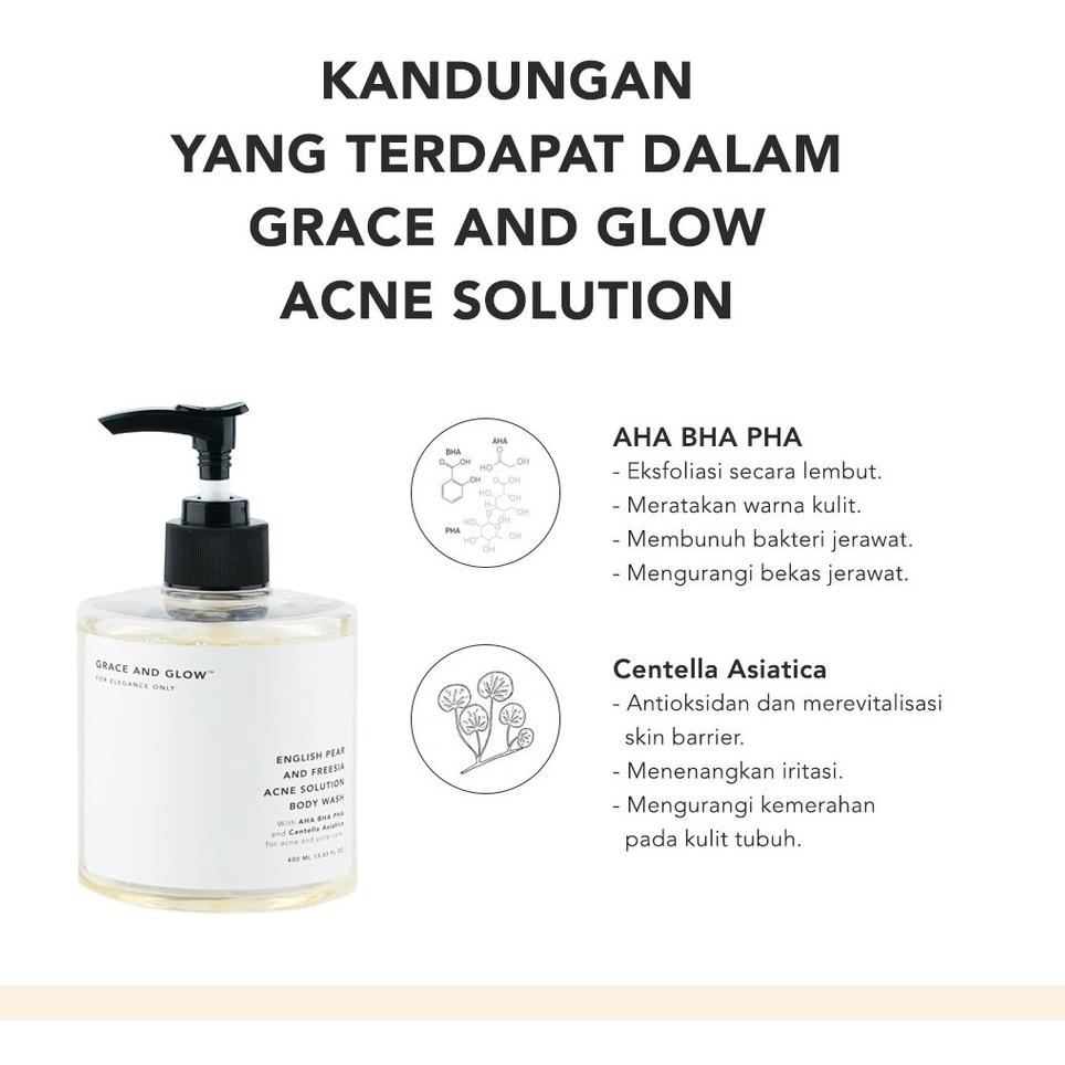 New kolection Grace and Glow English Pear and Freesia Anti Acne Solution Body Wash + Black Opium Ultra Bright &amp; Glow Solution Body Serum [38]