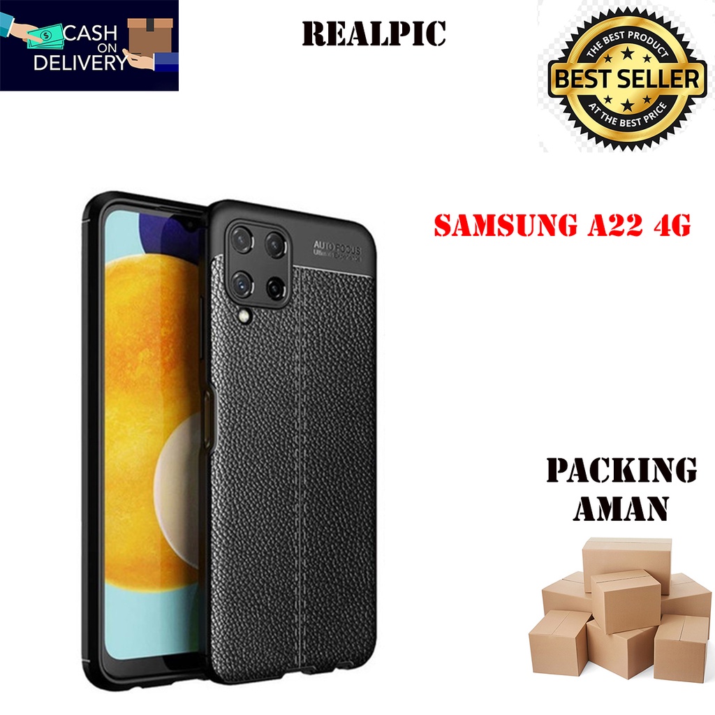 Case Auto Focus Samsung Galaxy A22 4G Leather Experience SoftCase Slim Ultimate / Casing Kulit