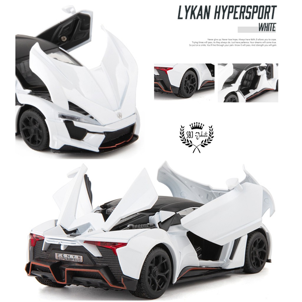 DIECAST MOBIL SUPERCAR LYKAN HYPERSPORT LYKAN FENYR 1:32 METAL SERIES