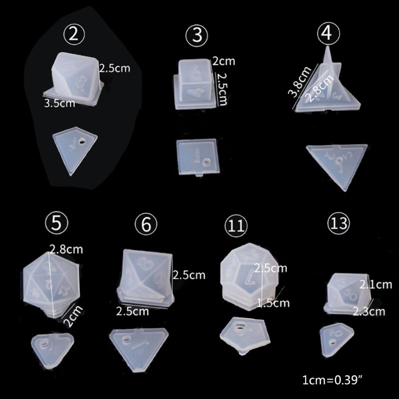 SIY  Dice Fillet Square Triangle Dice Mold Dice Digital Game Silicone Mould