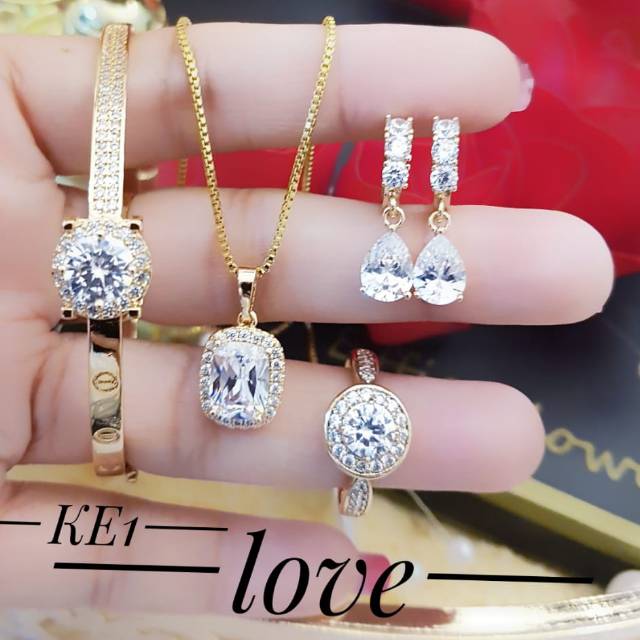 Xuping set perhiasan lapis emas 24k 0806