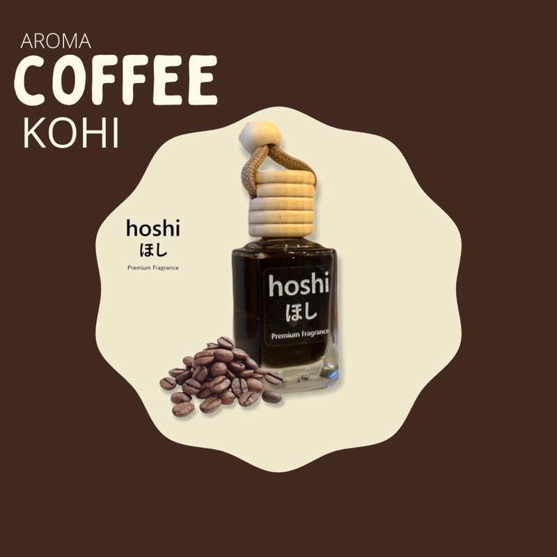 HOSHI NEW- Parfum Mobil / Ruangan 10ml Aroma KOPI Premium pewangi mobil car