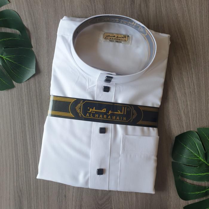 GAMIS / JUBAH PRIA - JUBAH HARAMAIN WOLL PUTIH- ORIGINAL