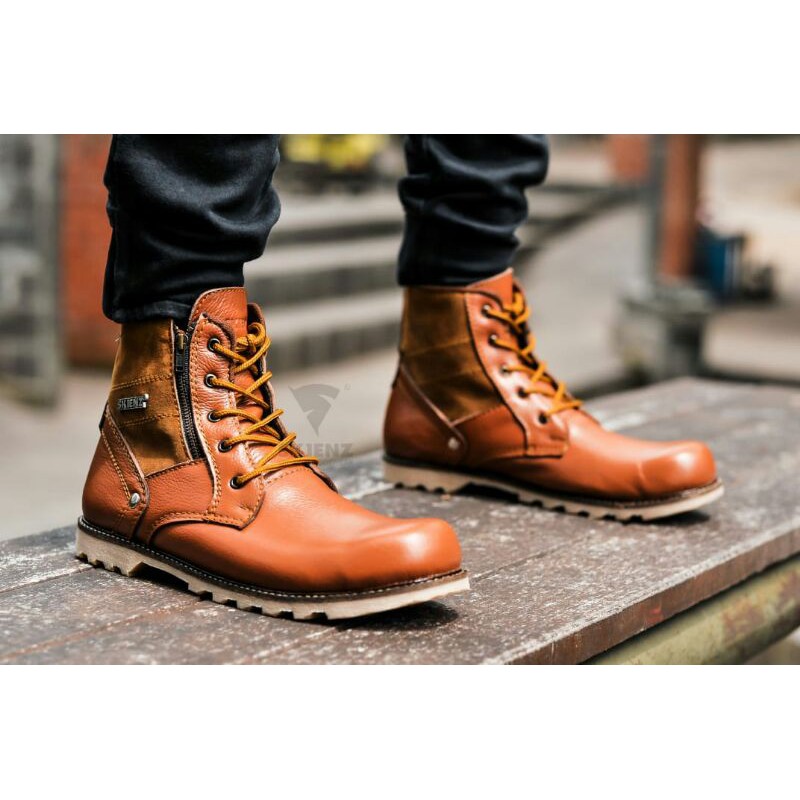 STUMPS X SKIENZ I Terbaru sepatu boots pria KANSAS safety kulit sapi ori