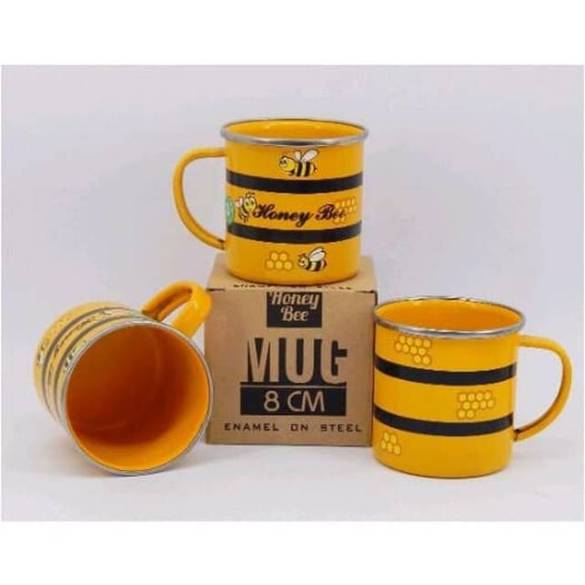MUG MADU / HONEY BEE MUG 8cm Enamel Murah