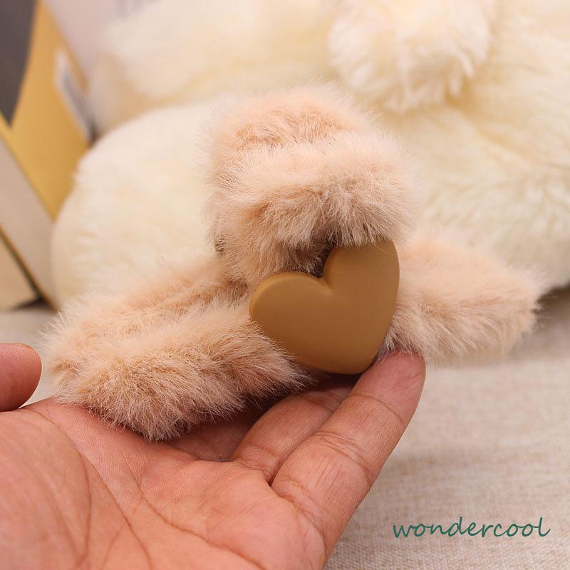 Love Plush Hairpin Fashion Imitasi Kelinci Rambut Temperamen Curling Clip-Won