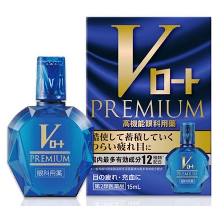 Rohto V Premium Eye Drops Dry Tired Damaged Eyes Japanese Eye Drop 15ml