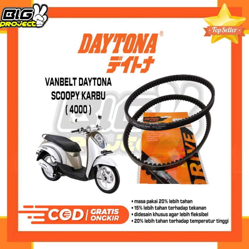 VANBELT RACING DAYTONA ULTRADRIVE SCOOPY KARBU KODE 4000 / VANBELT DAYTONA SCOOPY KARBU