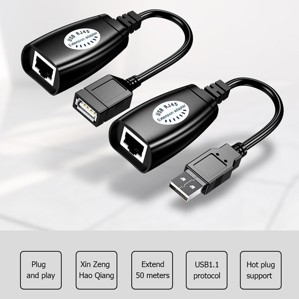 USB Extender 50 Meter (By Cabel Lan RJ45 Cat 5e/6e)