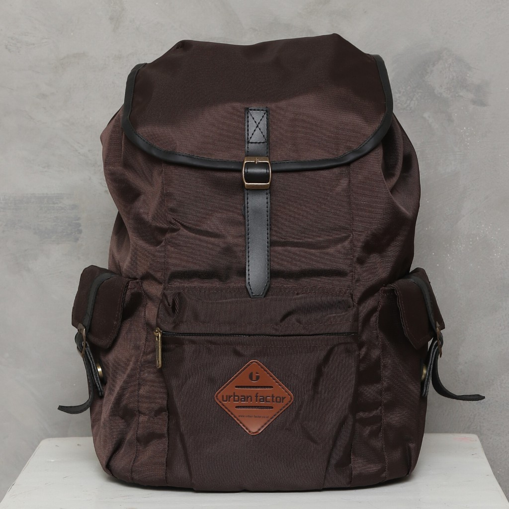 HOLIDAY BROWN |Urban Factor x FORIND| Tas Ransel Punggung Ori Bag Pria Wanita Backpack Baru Besar