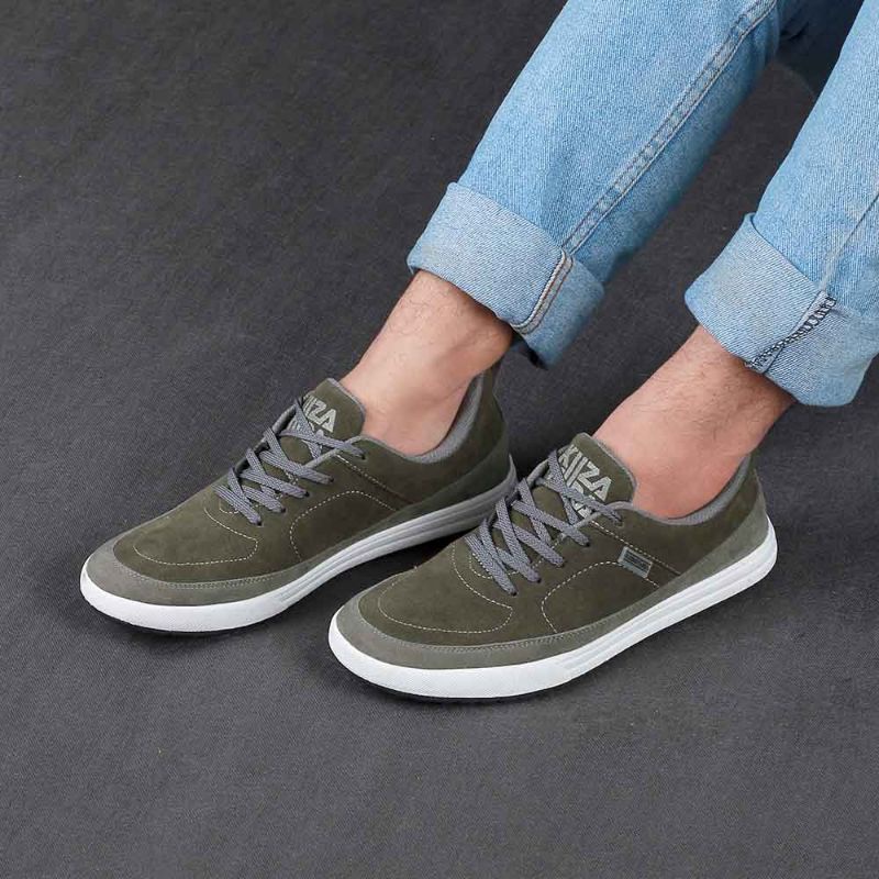 New - Sepatu Casual Sneakers Pria | Sepatu Kets Kulit Suede | Sepatu Cowok Keren Sekolah Kuliah Kerja Original