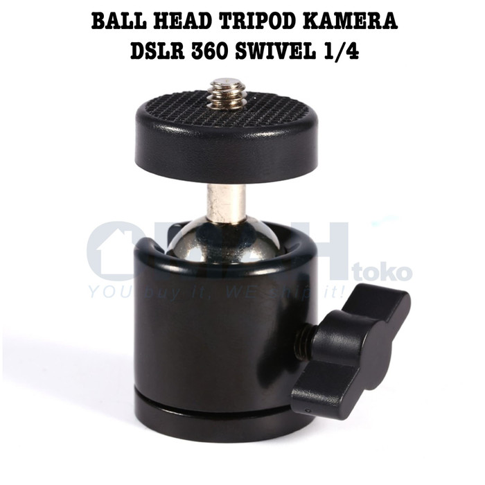 Mini Ball Head Tripod Kamera DSLR 360 Action Camera Swivel 1/4 QM3624