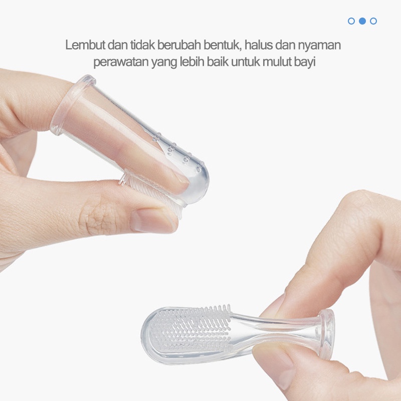 Sikat gigi bayi/Sikat gigi jempol/Bayi Finger Tooth Brush Silikon Jari Baby Newborn Lidah Gusi Silicone Food Grade Lembut  L44