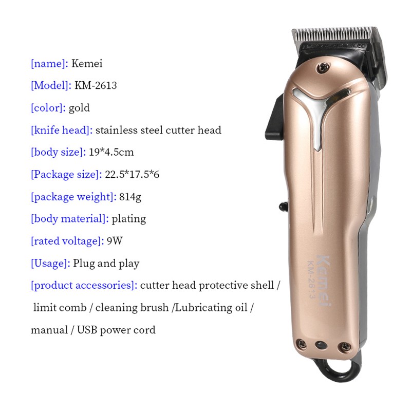 Kemei KM-2613 100-240V Professional Hair Clipper Electric